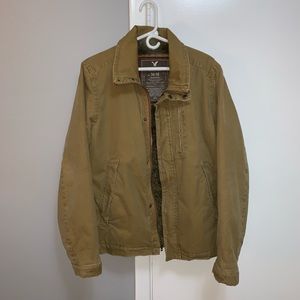 Tan Canvas American Eagle Mens Coat - Medium